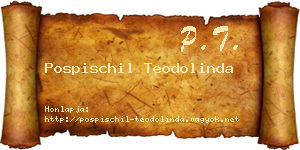 Pospischil Teodolinda névjegykártya
